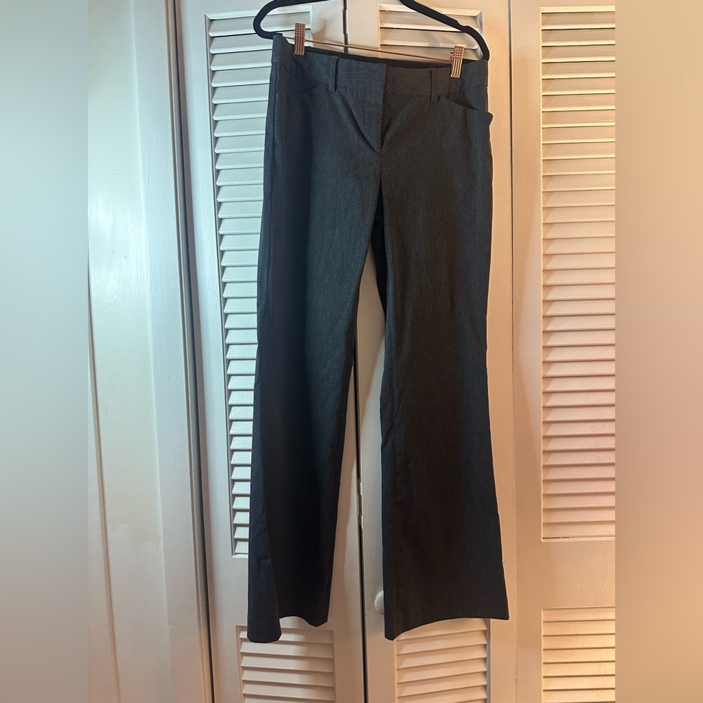 Express Editor Pants – Dark Charcoal Denim Trouser - Size 4R Y2K